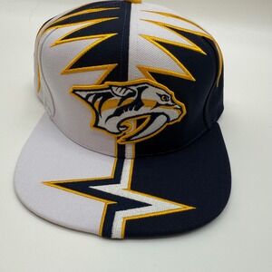 Mitchell‎ & Ness NHL Nashville Predators Shockwave Snapback Hat OSFA White Navy